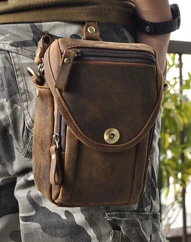 Leather Cell Phone Holster Belt Pouch for Men Waist Bags BELT BAG Shoulder Bag For Men