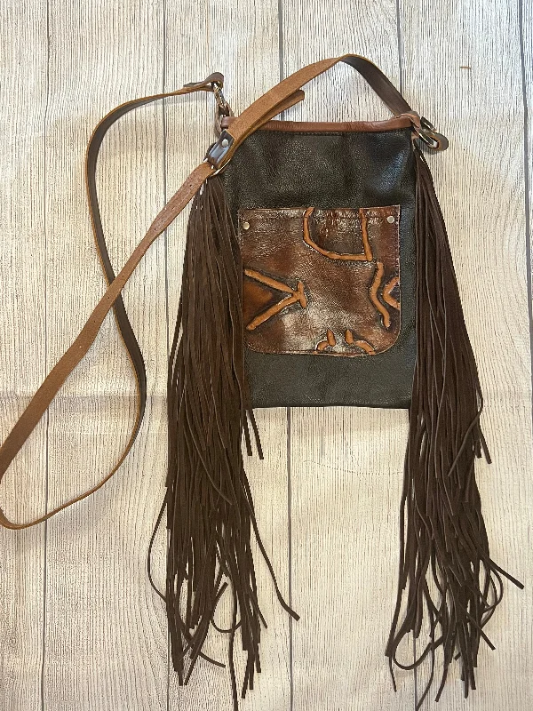 Medium Brown Brands with Dark Brown Fringe Purse