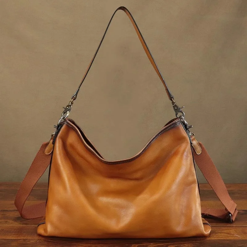 Vintage Womens Genuine Leather Tote Bag Shoulder Handbags