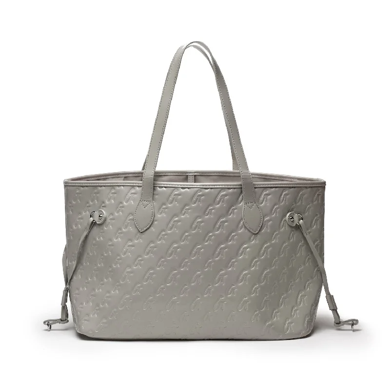 MONOGRAM GLAM TOTE - MIRROR GRAY