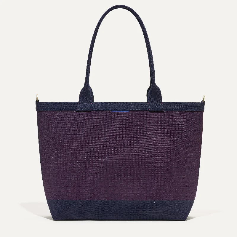 The Lightweight Zip Tote - Dark Aubergine