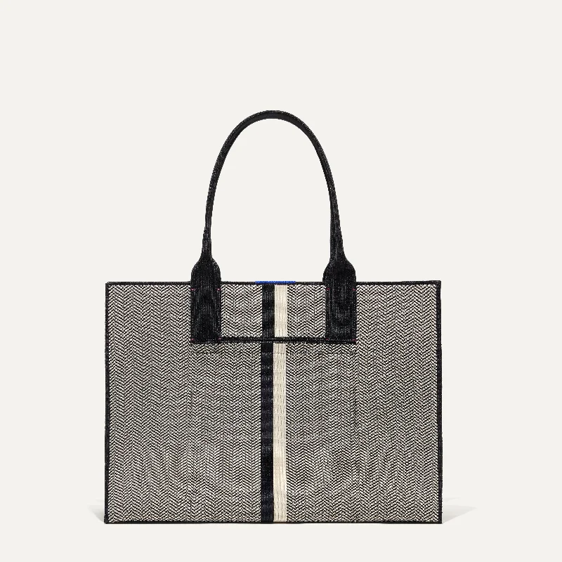 The Classic Tote - Mist Herringbone