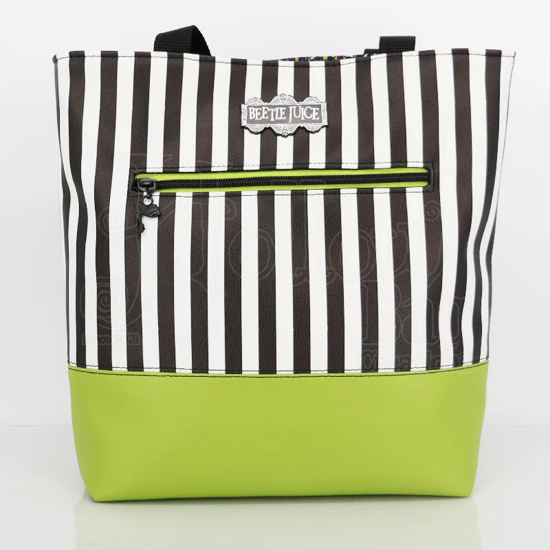 SM Tote - BJ Danger Noodles Striped & Green