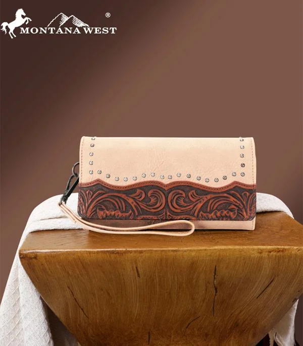 Montana West Tooled Collection Wallet