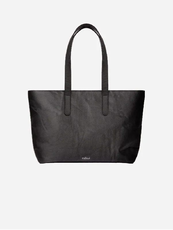 Sequoia Piñatex Leather Vegan Zip Tote | Black