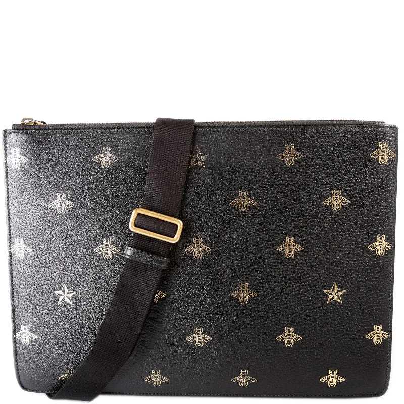 Bee Star Leather Messenger Bag