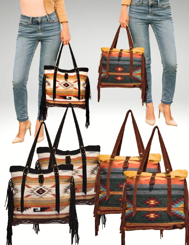 <font color="red">NEW!</font> 4 Handwoven Monterrey Tote Bags! Only $24.00 ea.!