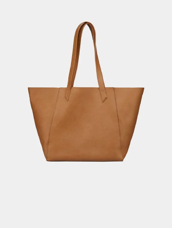 Totissimo Foldable Vegan Leather Tote Bag | Camel